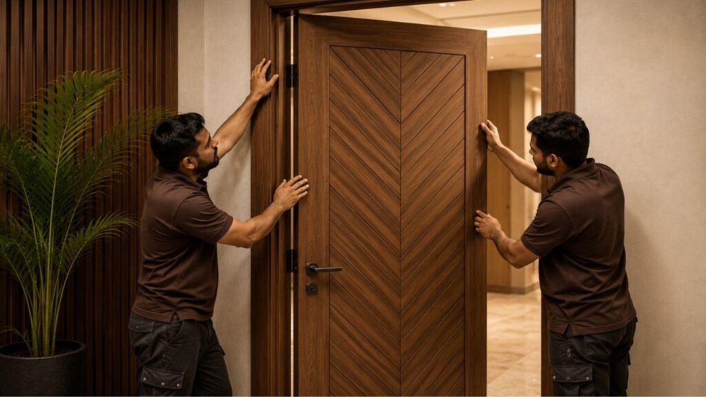 wooden door installation service in riyadh