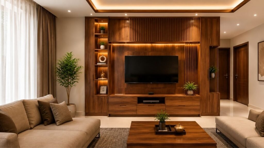 خدمة تصميم داخلي خشبي للمنازل في الرياض جميل