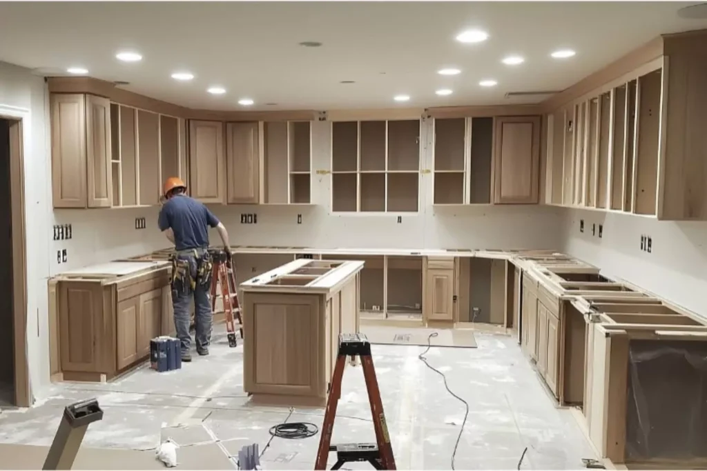 Kitchen cabinet installation by best carpentry services in Riyadh